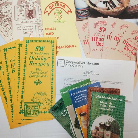 38 Vintage Random Cookbook Recipe Pamphlet Lot Doubles Ephemera - Picture 3 of 5
